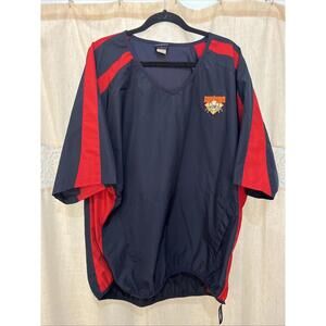 Cooperstown Dreams Park Baseball Pullover Jacket Short Sleeve 2XL Red Blue